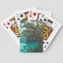 Emerald-Dschungel-Lagune-Spielkarten