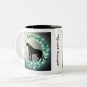 "Emerald-Dschungelschatten" Zweifarbige Tasse (Vorderseite Links)