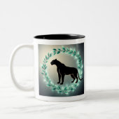 "Emerald-Dschungelschatten" Zweifarbige Tasse (Links)