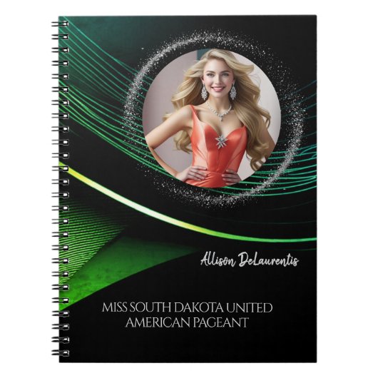 Emerald Dust Custom Pageant Probe Notebook Notizblock (Vorderseite)