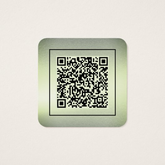 Emerald Dust QR Code Foto Visitenkarte (Rückseite)