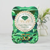 Emerald, Einladungen zum 55. Hochzeitstag (Stehend Vorderseite)