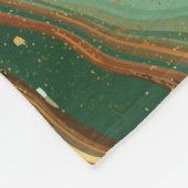 Emerald Elegance: Goldmarmor Luxus Fleecedecke (Ecke)