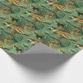 Emerald Elegance: Goldmarmor Luxus Geschenkpapier (Ecke)