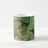 Emerald Elegance: Goldmarmor Luxus Kaffeetasse (Mittel)