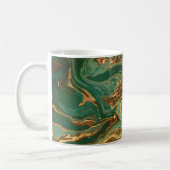 Emerald Elegance: Goldmarmor Luxus Kaffeetasse (Links)