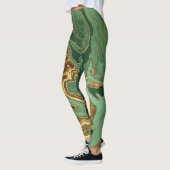 Emerald Elegance: Goldmarmor Luxus Leggings (Links)
