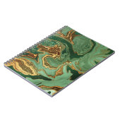 Emerald Elegance: Goldmarmor Luxus Notizblock (Linke Seite)