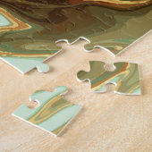 Emerald Elegance: Goldmarmor Luxus Puzzle (Seite)