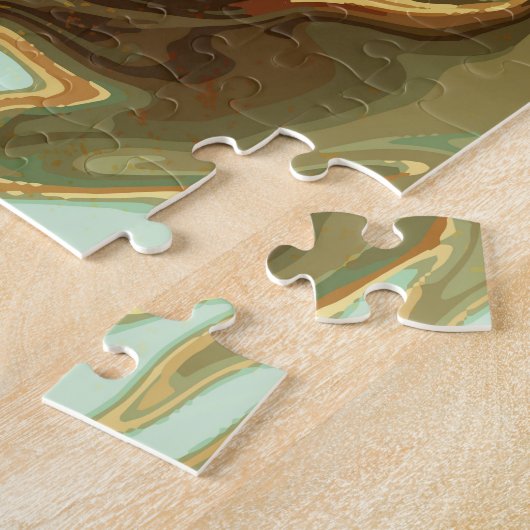 Emerald Elegance: Goldmarmor Luxus Puzzle (Seite)