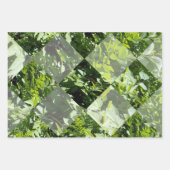 Emerald Elegance: Grüne Blätter in Diamantschnitt, (Vorderseite 3)