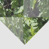 Emerald Elegance: Grüne Blätter in Diamantschnitt, Seidenpapier (Detail)