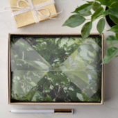 Emerald Elegance: Grüne Blätter in Diamantschnitt, Seidenpapier (Geschenk)