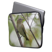 Emerald Elegance: Rot-Mit Augen Vireo Kanadisches Laptopschutzhülle (Vorderseite Links)