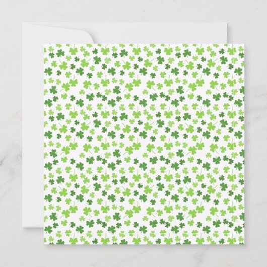 Emerald Elegance: St. Patrick's Day Bischofskarte (Rückseite)