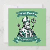 Emerald Elegance: St. Patrick's Day Bischofskarte (Vorderseite)