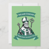 Emerald Elegance: St. Patrick's Day Bishop Tribute Einladung (Vorderseite)