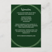 Emerald Elegance Wedding Enclosure Card Begleitkarte (Vorderseite)