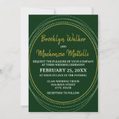Emerald Elegance Wedding Invitation Einladung (Vorderseite)