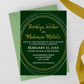 Emerald Elegance Wedding Invitation Einladung