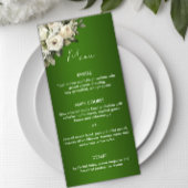 Emerald Elegance Wedding Menu Menükarte