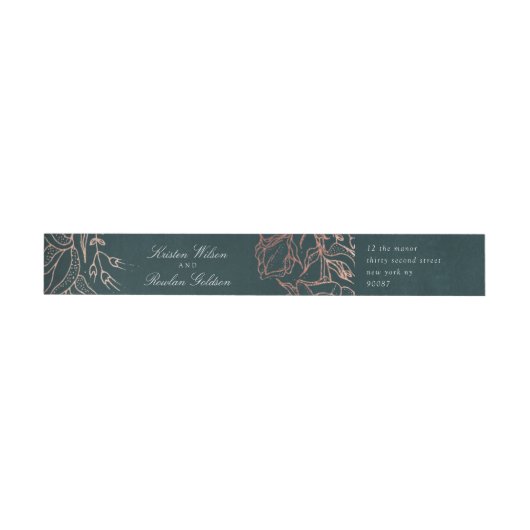 Emerald Elegant Copper Floral Wreath Wedding (Person)