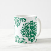 Emerald Elegant Damask Tasse (VorderseiteRechts)