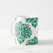 Emerald Elegant Damask Tasse (Vorderseite Links)