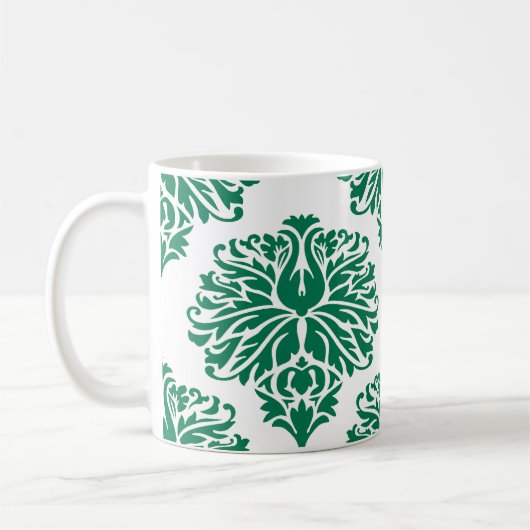 Emerald Elegant Damask Tasse (Links)