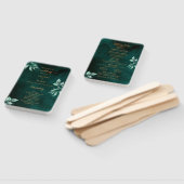 Emerald Elegant Eucalyptus Wedding Program Fächer (Non-assembled)