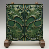 Emerald Elegante Art Nouveau Keramik Tile Fliese