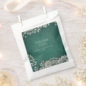 Emerald elegante Vintage Spitze rustikale Gastgesc Geschenktütchen (Ausgeschnitten)