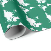 Emerald Elegante World Geschenkpapier (Rolleneckpunkt)