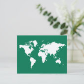 Emerald Elegante World Postkarte (Stehend Vorderseite)