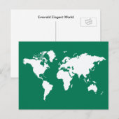 Emerald Elegante World Postkarte (Vorne/Hinten)