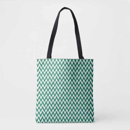 Emerald Elegantes Zickzack Design mit Monogramm Tasche (Vorderseite)