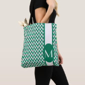 Emerald Elegantes Zickzack Design mit Monogramm Tasche (Von Nahem)