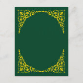 Emerald-Eleganz-Hochzeitsmenü Begleitkarte (Rückseite)