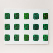Emerald Emerald Cut Green Gemstone Winter Puzzle (Horizontal)