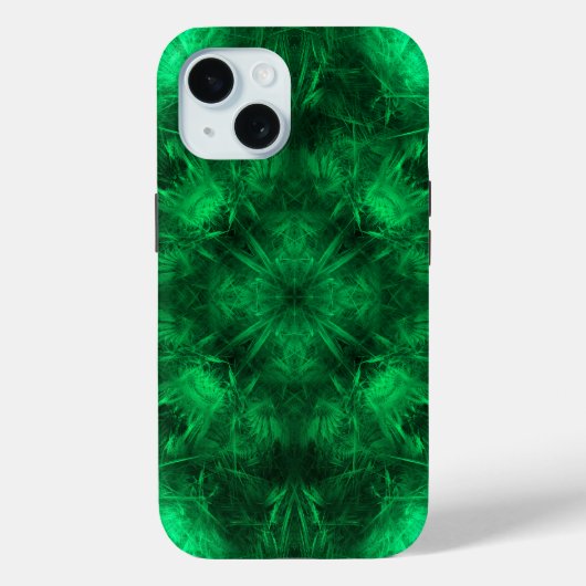 Emerald Energy Mandala Fraktal Kunst Case-Mate iPhone Hülle (Rückseite)