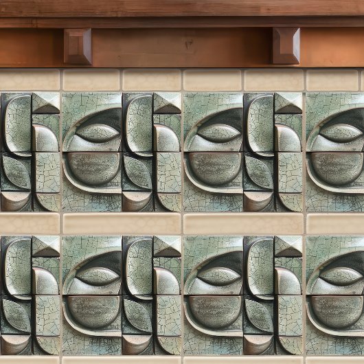 Emerald Enigma Abstrakte Keramik Tile Fliese