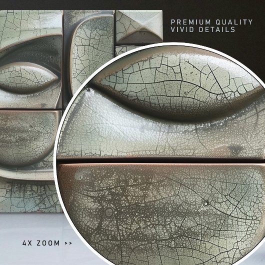 Emerald Enigma Abstrakte Keramik Tile Fliese