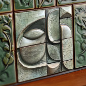 Emerald Enigma Abstrakte Keramik Tile Fliese