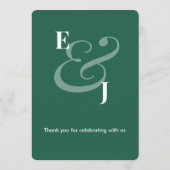 Emerald-Epsilon-Hochzeit | Tischnummer (Rückseite)
