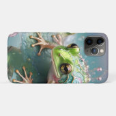 "Emerald Essence: Green Frog in Fraktal Art" Case-Mate iPhone Hülle (Rückseite (Horizontal))