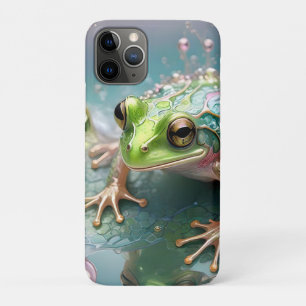 "Emerald Essence: Green Frog in Fraktal Art" Case-Mate iPhone Hülle
