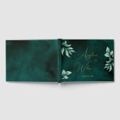 Emerald Eucalyptus Greenery Gold Script Wedding Gästebuch (Voll)