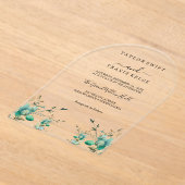 Emerald Eucalyptus Mountain Wedding Einladung (Ablage )