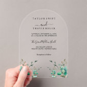 Emerald Eucalyptus Mountain Wedding Einladung (Insitu (Handheld))