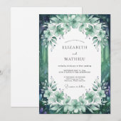 Emerald-Eukalyptus-Hochzeit Einladung (Vorne/Hinten)